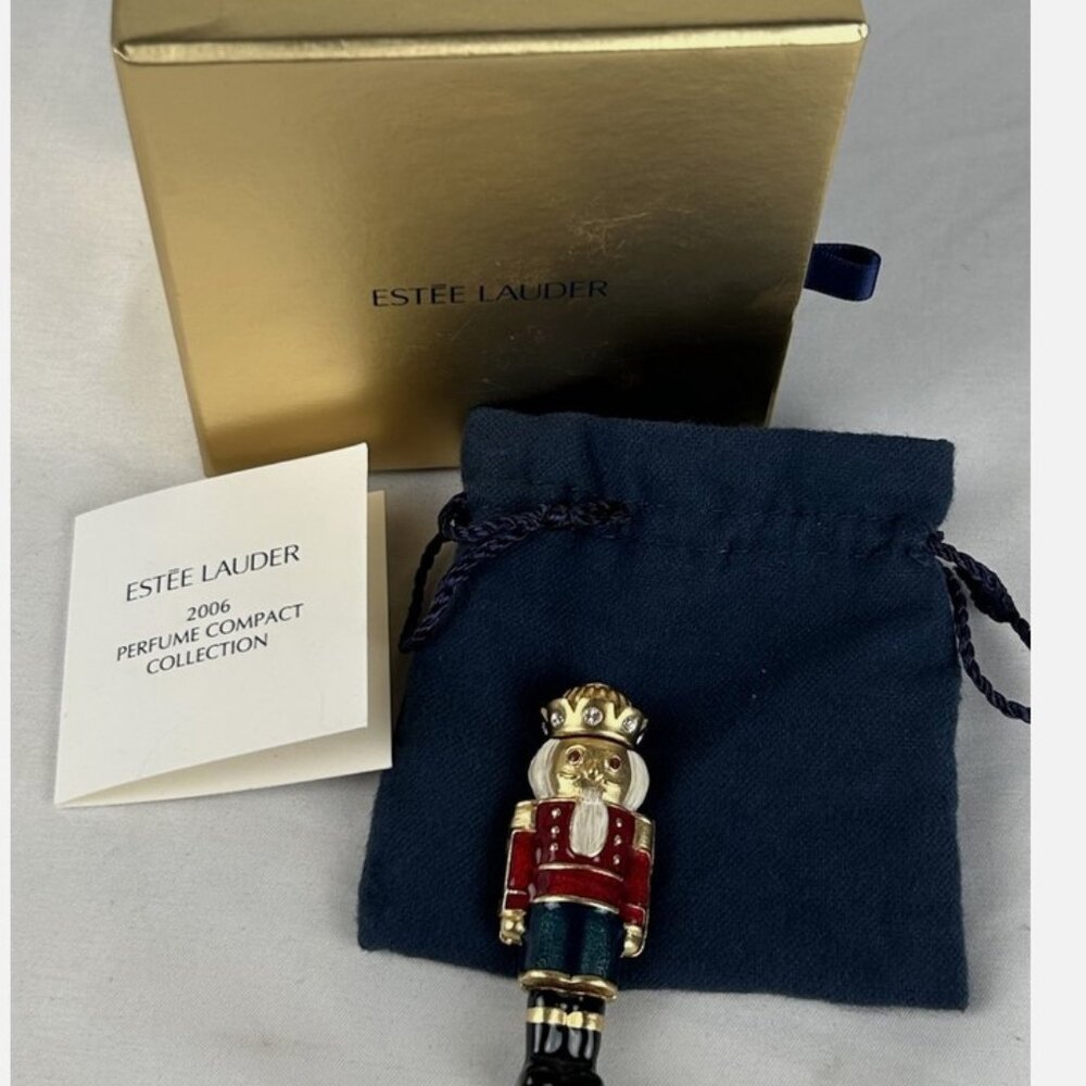 Estee Lauder Solid Perfume Holiday Nutcracker Com… - image 1